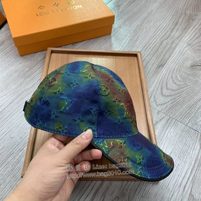 LV新品男士帽子 路易威登紮染印花鴨舌帽棒球帽  mm1333